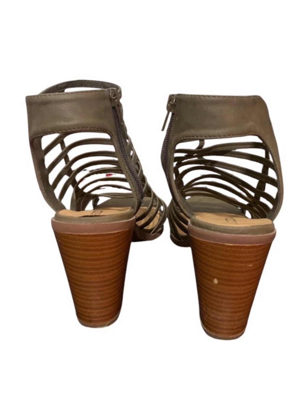 Corkys Olive Strappy Block Heel Sandals - Picture 5 of 8